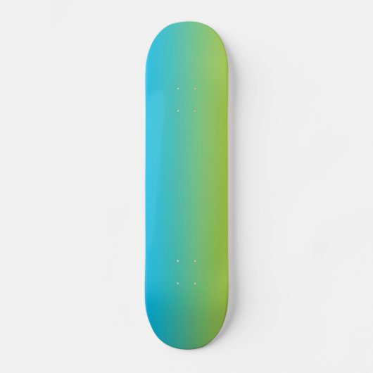 Blauw en groen ombre persoonlijk skateboard (Voorkant)