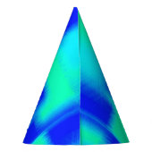 Blauw en groen patchwork feesthoedjes (Achterkant)