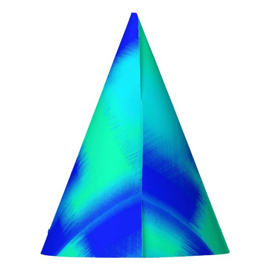 Blauw en groen patchwork feesthoedjes (Achterkant)