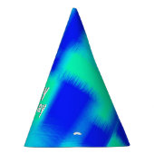 Blauw en groen patchwork feesthoedjes (Rechts)
