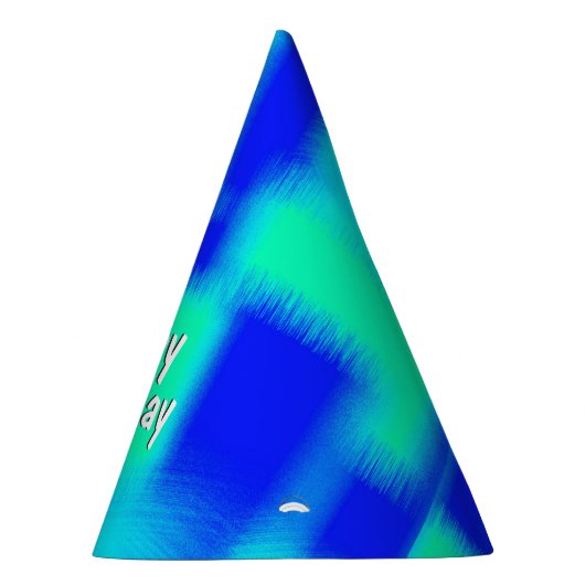Blauw en groen patchwork feesthoedjes (Rechts)