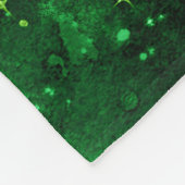 Blauw en groen Peacock Faux Glitter Agate Fleece Deken (Hoek)