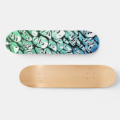 Blauw en groen persoonlijk skateboard (Horizontaal)