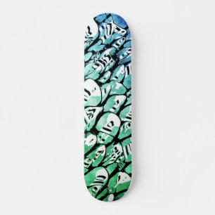 Blauw en groen persoonlijk skateboard