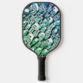 Blauw en groen pickleball paddle (Voorkant)