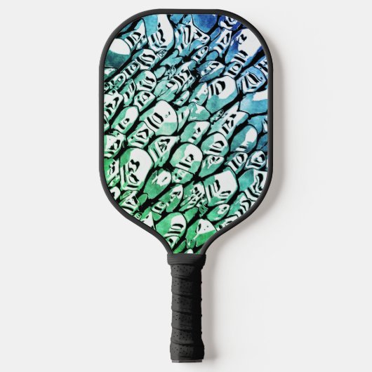 Blauw en groen pickleball paddle (Voorkant)