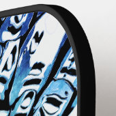 Blauw en groen pickleball paddle (Links Detail)