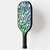 Blauw en groen pickleball paddle (Links)