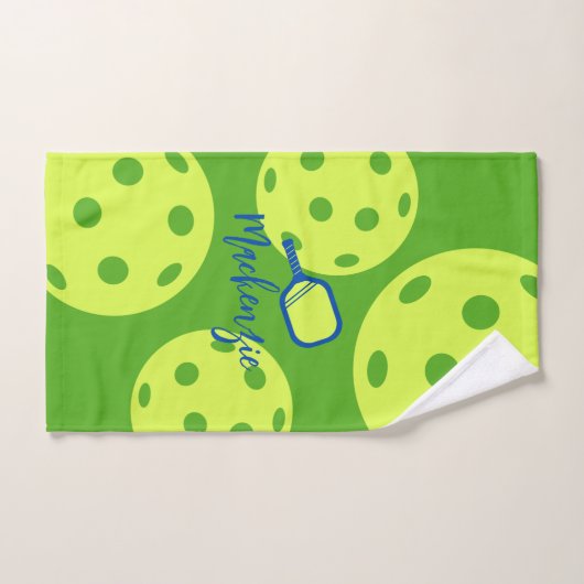 Blauw en groen Pickleball Speciaal Sweat Handdoek (Handdoek)