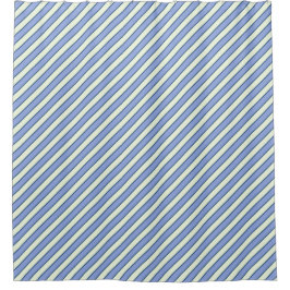 Blauw en groen pinstripes patroon douchegordijn