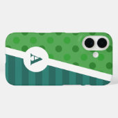 Blauw en Groen Polka Dot en Streeppatroon Case-Mate iPhone Case (Achterkant (horizontaal))