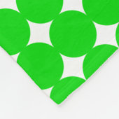 Blauw- en Groen Polka Dot Monogram Fleece Deken (Hoek)