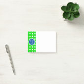 Blauw- en Groen Polka Dot Monogram Post-it® Notes (Kantoor)