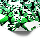 Blauw en groen poster (Hoek)