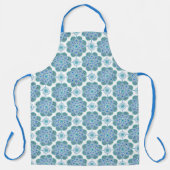 Blauw en groen print Schort (Voorkant)