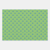 Blauw en groen puntontwerp inpakpapier vel (Voorkant 2)