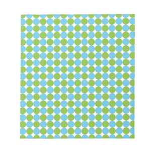 Blauw en groen puntpatroon notitieblok
