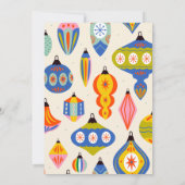 Blauw en Groen Retro Vakantie Kaart (Achterkant)