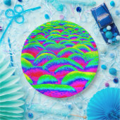 Blauw en groen Rockscape Papieren Bordje (Feest)