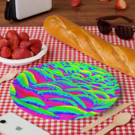 Blauw en groen Rockscape Papieren Bordje