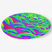 Blauw en groen Rockscape Papieren Bordje (Gekanteld)