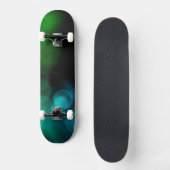 Blauw en groen rokerachtig Abstract skateboard (Voorkant)