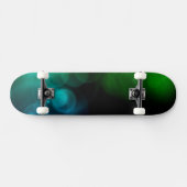 Blauw en groen rokerachtig Abstract skateboard (Horizontaal)