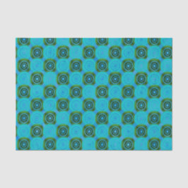 Blauw en groen Rwanda Afrikaanse stammenpatroon Tissuepapier