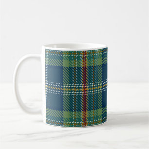 Blauw en groen Schots geruit tartan Koffiemok