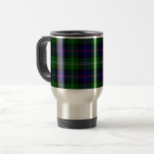 Blauw en groen Schotse lan Sutherland Tartan Reisbeker (Voorkant links)