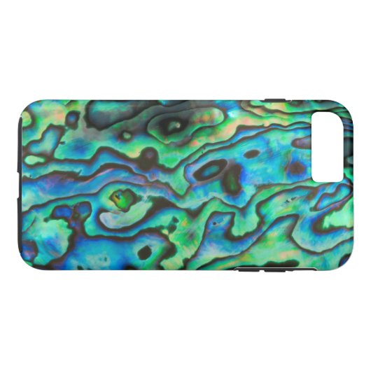 Blauw en groen shell ontwerp telefoonhoesje Case-Mate iPhone case (Achterkant (Horizontaal))