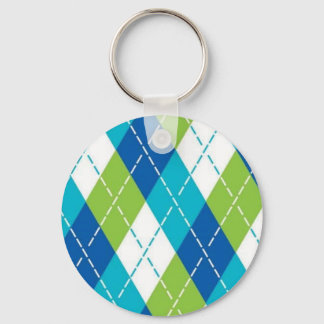 Blauw en groen sleutelhanger