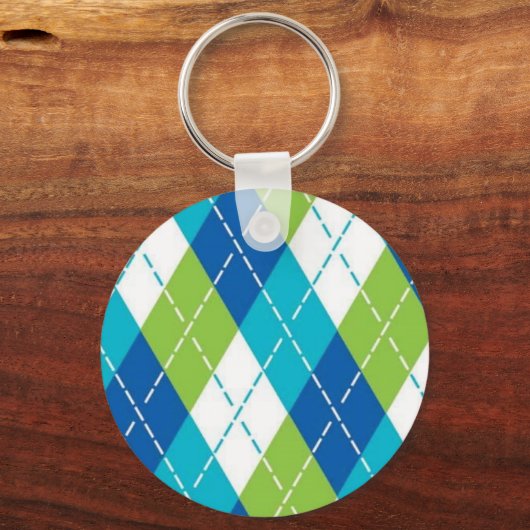 Blauw en groen sleutelhanger (Voorkant)