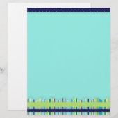 Blauw en groen Snoep Striped Letterhead (Voorkant / Achterkant)