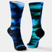 Blauw en groen sokken (Gebogen)