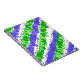 Blauw en Groen Splatter verhit Notitieboek (Rechterzijde)