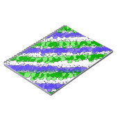 Blauw en Groen Splatter verhit Notitieboek (Linkerzijde)