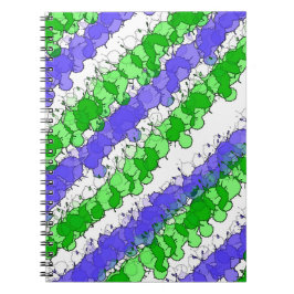 Blauw en Groen Splatter verhit Notitieboek