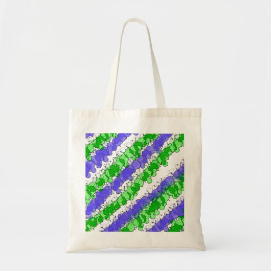 Blauw en Groen Splatter verhit Tote Bag (Voorkant)