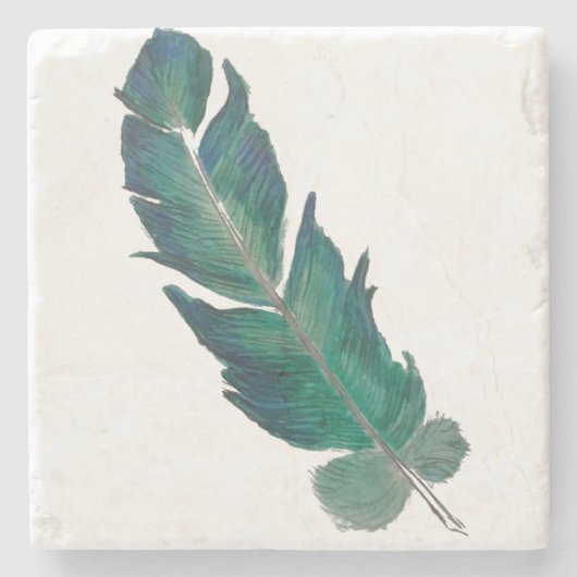 Blauw en groen stenen onderzetter (Voorkant)