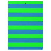 Blauw en groen strepen ontwerp klembord (Achterkant)