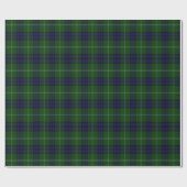 Blauw en groen Tartan Patroon Cadeaupapier (Vlak)
