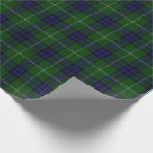 Blauw en groen Tartan Patroon Cadeaupapier (Hoek)