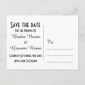 Blauw en groen tartan plaid save the date aankondigingskaart (Achterkant)