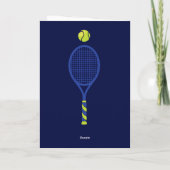 Blauw en groen Tennis 🎾 Ace Birthday Briefkaart (Achterkant)