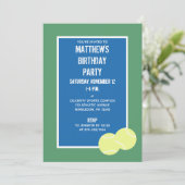 Blauw en Groen Tennisbaan en Ballenpartij Kaart (Staand voorkant)