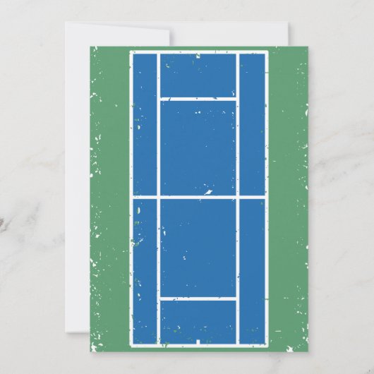 Blauw en Groen Tennisbaan en Ballenpartij Kaart (Achterkant)