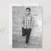 Blauw en Groen Tie Dye Bar Mitzvah Enkele Foto Kaart (Achterkant)