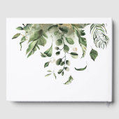 Blauw en groen tropisch huwelijk gastenboek (Achterkant)