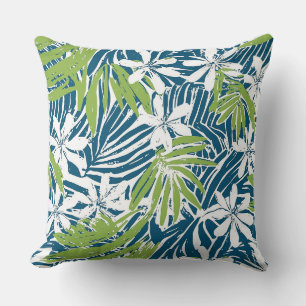 Blauw en groen tropisch Sierkussen